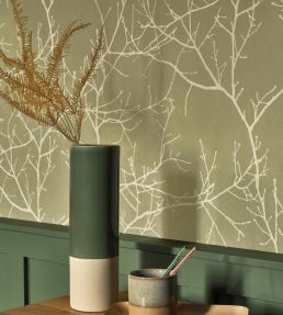Vancouver Wallpaper by Casadeco Vert Olive