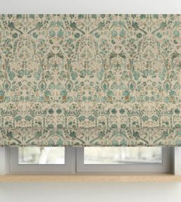 V&A Coromandel Fabric by Arley House Emerald