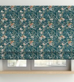 V&A Floris Fabric by Arley House Aquamarine