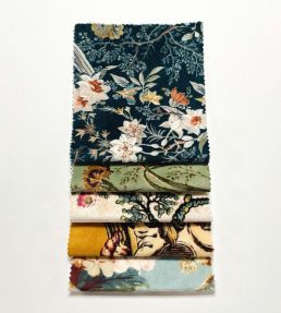 V&A Floris Fabric by Arley House Black
