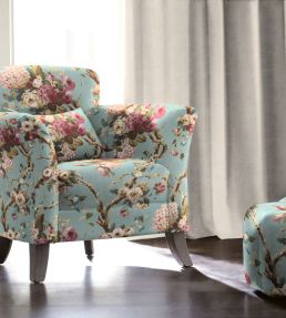 V&A Georgette Fabric by Arley House Jade