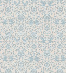 V&A Heraldic Birds Fabric by Arley House Duck Egg