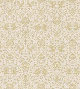 V&A Heraldic Birds Fabric by Arley House Gold