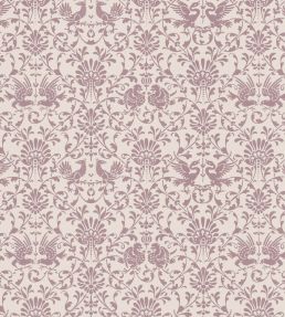 V&A Heraldic Birds Fabric by Arley House Pink