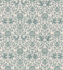 V&A Heraldic Birds Fabric by Arley House Sage Green