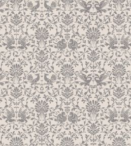 V&A Heraldic Birds Fabric by Arley House Taupe