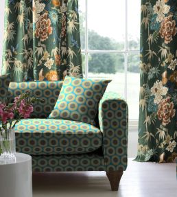 V&A Izmir Fabric by Arley House Azure