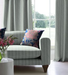 V&A Jaipur Fabric by Arley House Duck Egg
