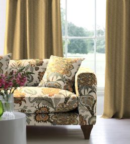 V&A Jaipur Fabric by Arley House Ochre