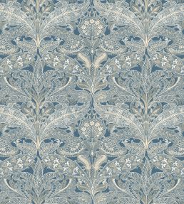 V&A Lacewing Fabric by Arley House French Blue