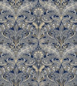 V&A Lacewing Fabric by Arley House Indigo
