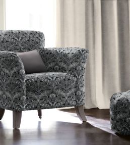 V&A Lacewing Fabric by Arley House Jet Black