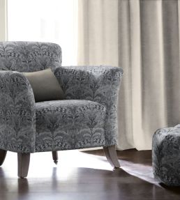 V&A Lacewing Fabric by Arley House Slate Grey