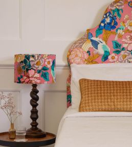 V&A Love Birds Fabric by Arley House Cerise