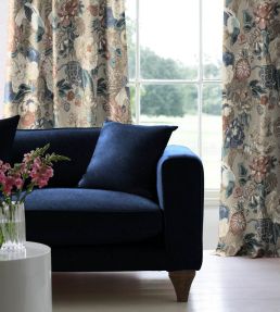 V&A Love Birds Fabric by Arley House Oyster