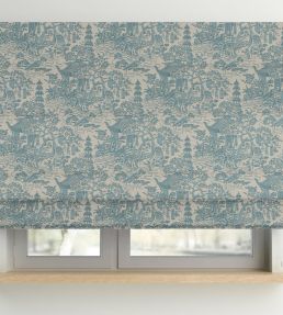 V&A Pagoda Fabric by Arley House Duck Egg