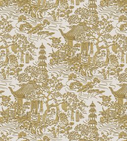 V&A Pagoda Fabric by Arley House Gold