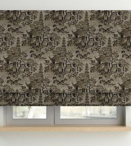 V&A Pagoda Fabric by Arley House Mocha