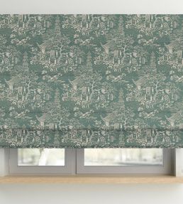 V&A Pagoda Fabric by Arley House Sage Green