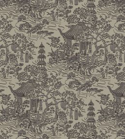 V&A Pagoda Fabric by Arley House Taupe