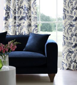 V&A Paradise Fabric by Arley House Indigo