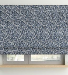 V&A Rolling Leaves Fabric by Arley House French Blue