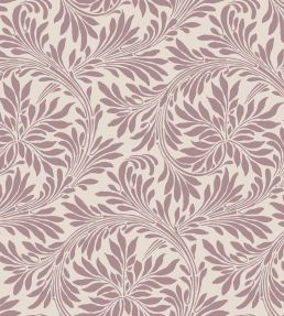 V&A Rolling Leaves Fabric by Arley House Pink