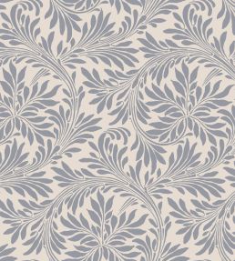 V&A Rolling Leaves Fabric by Arley House Slate Grey
