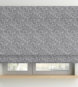 V&A Rolling Leaves Fabric by Arley House Slate Grey