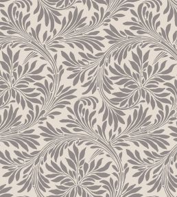 V&A Rolling Leaves Fabric by Arley House Taupe