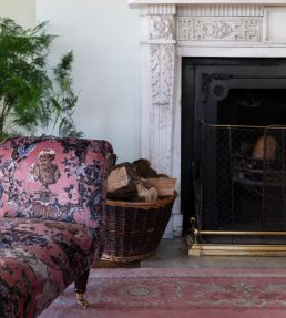 V&A Romano Fabric by Arley House Pink