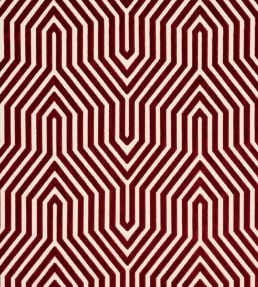 Vanderbilt Velvet Fabric by Schumacher Garnet