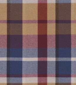 Vanoise Fabric by Casamance Pourpre Bleu Azurite