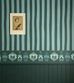 Vase Collection Border Wallpaper in Peach, Stone & Aqua by MissPrint ...