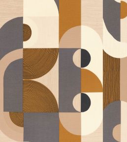 Vassily Wallpaper by Casamance Ardoise/Ambre