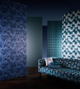 Velluto Wallpaper by Clarke & Clarke Teal