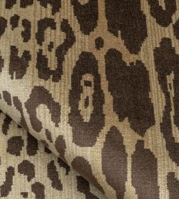 Velours Leopard Fabric by Nobilis Taupe
