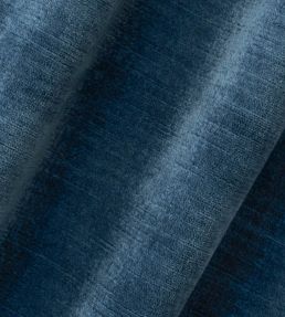 Venetian Linen Velvet Fabric by Volga Linen Midnight Blue