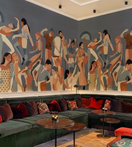 Verbena Mural by Tres Tintas Blue