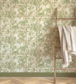 Verdant Trellis Wallpaper by Woodchip & Magnolia Laurel