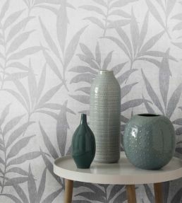 Verdi Wallpaper by 1838 Wallcoverings Silver