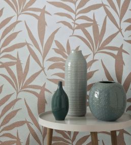 Verdi Bead Wallpaper by 1838 Wallcoverings Coral