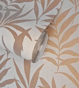 Verdi Bead Wallpaper by 1838 Wallcoverings Coral