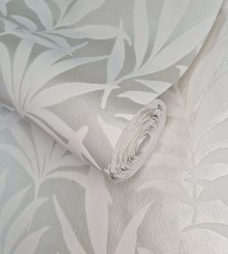 Verdi Flock Wallpaper by 1838 Wallcoverings Ivory