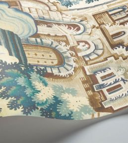 Verdure Tapestry Silk Mural by Cole & Son Teal