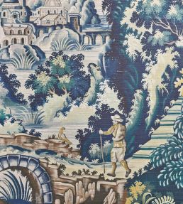 Verdure Tapestry Silk Mural by Cole & Son Teal