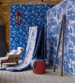 Verdure Wallpaper by Zoffany Indigo