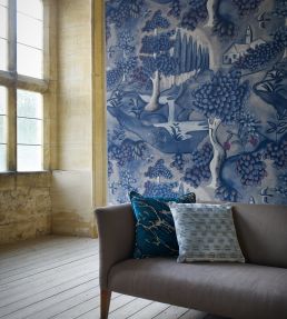 Verdure Wallpaper by Zoffany Indigo
