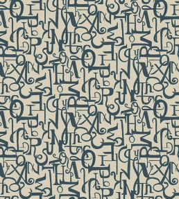 Verso Wallpaper by Tres Tintas Azul oscuro