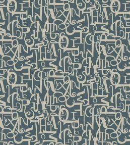 Verso Wallpaper by Tres Tintas Azul oscuro
